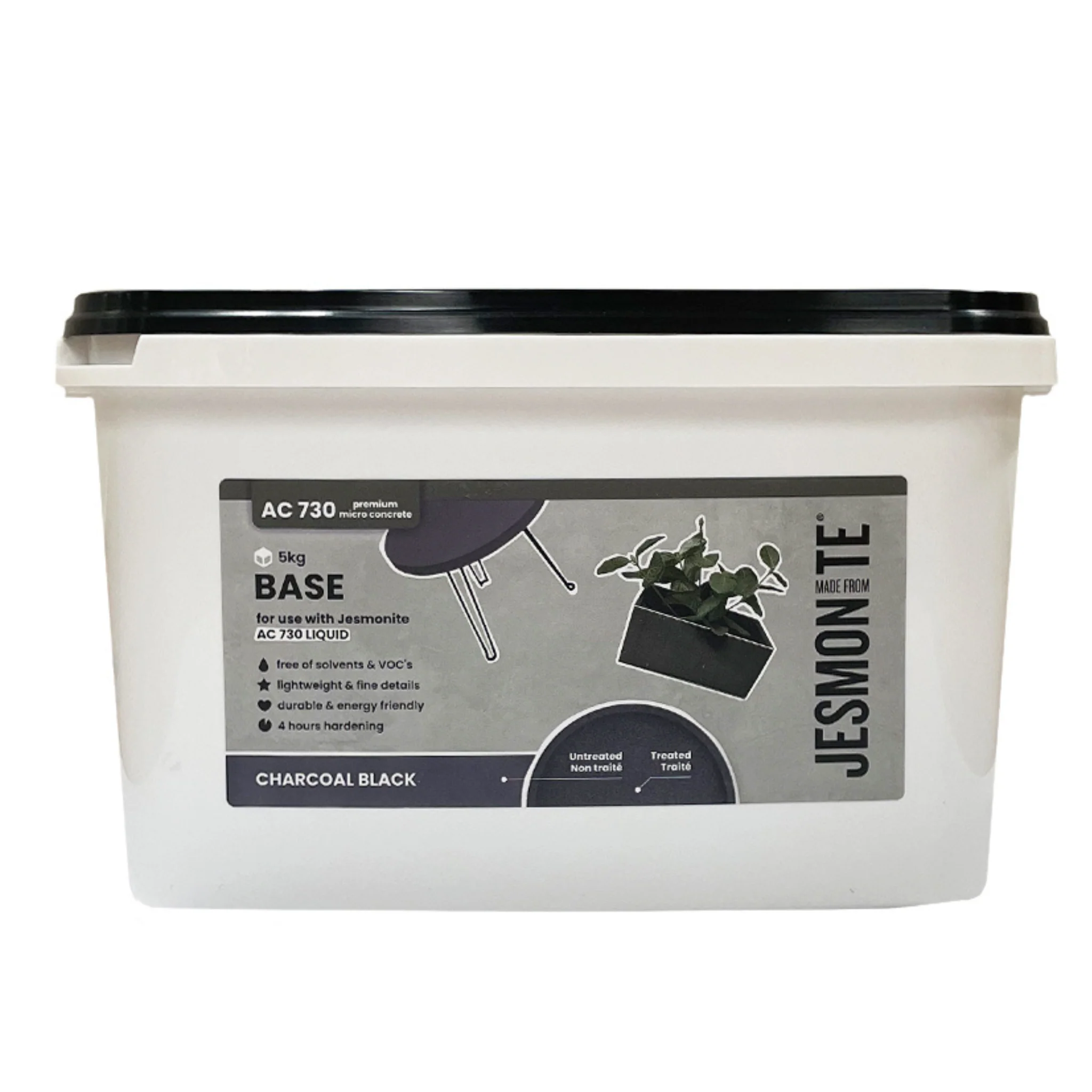 Jesmonite AC730 Charcoal Black Base- 5kg - Image 4