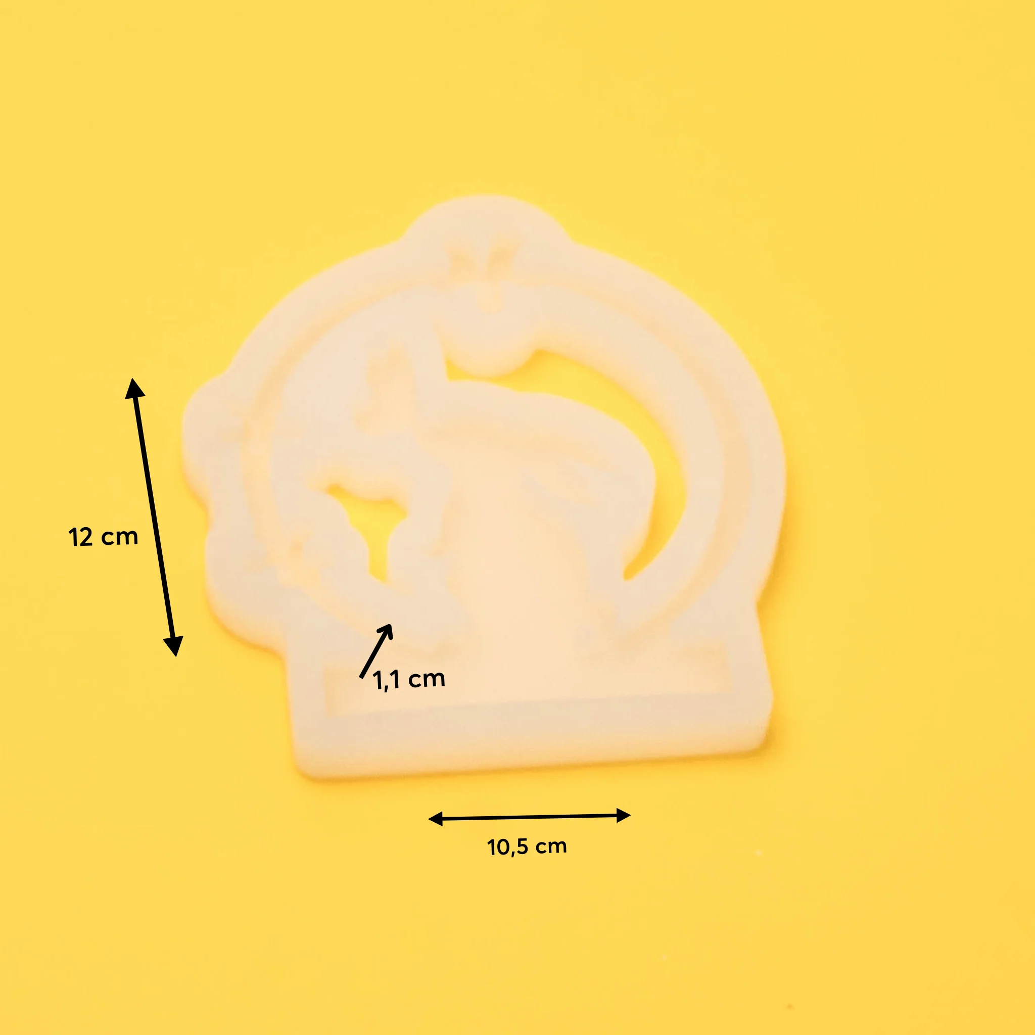 Silikonform Einschieber Hase mit Schmetterlingen - Image 4