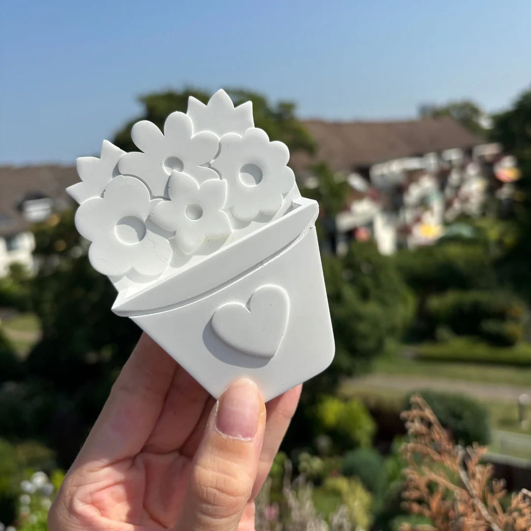 Silikonform Blumentopf mit Korbfach - Image 2