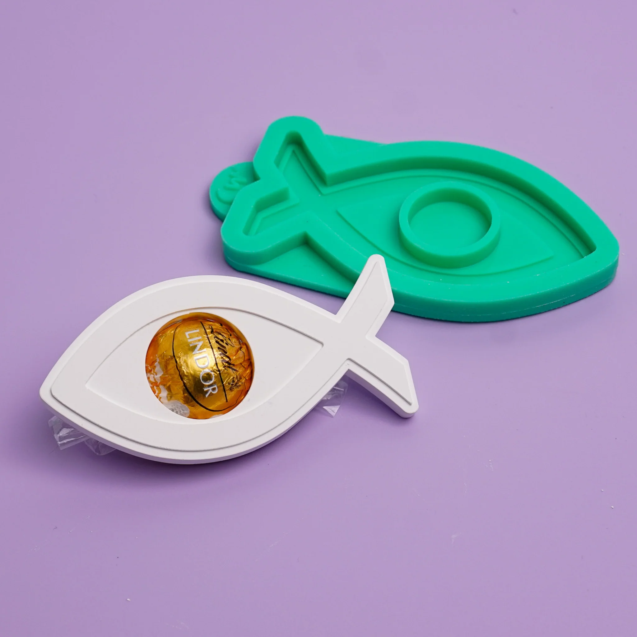 Silikonform Fisch mit Schokoloch - Gastgeschenk - Image 4