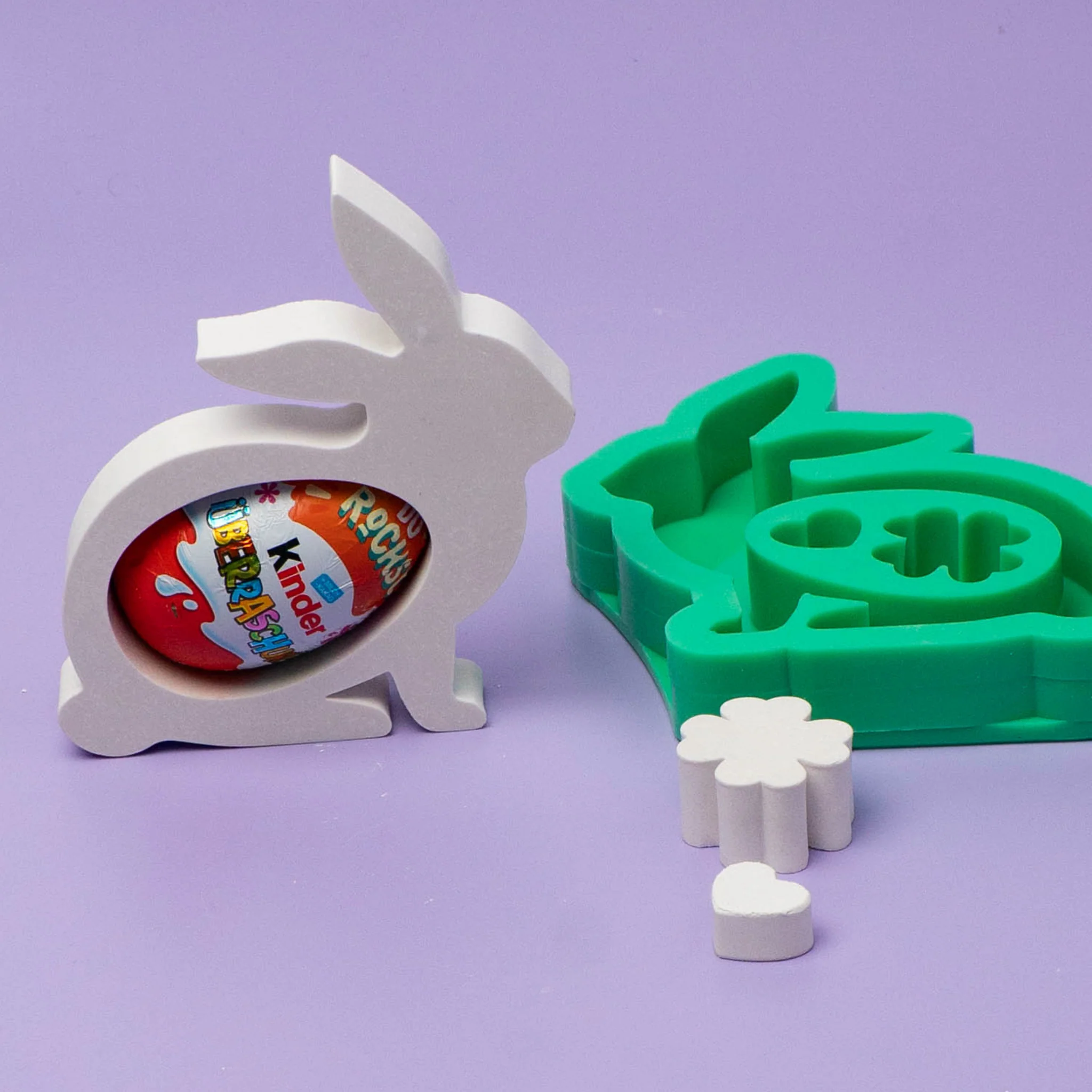 Silikonform Hase - 3 in 1 Hasenform für Schokoei groß - Image 5