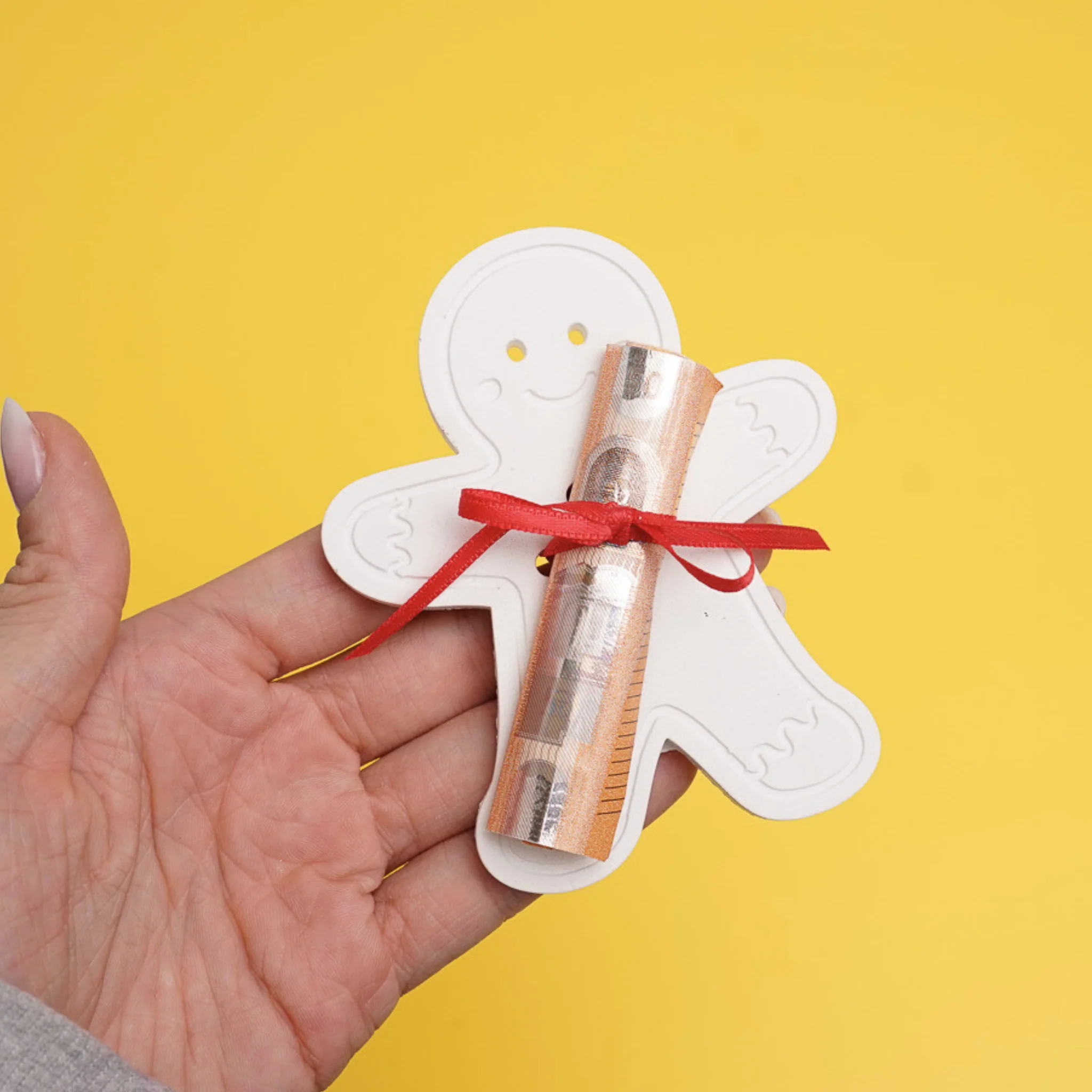 Silikonform Lebkuchenmann mit Lochhalterung für Geld - Image 3