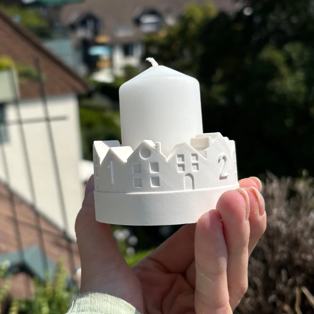 Silikonformen kleiner Adventskranz to go - Häuserkranz für Teelicht - Image 4